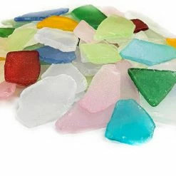 Wholesale 🛒 Modern Vase And Gift 24 LBS Assorted Mix Colors Flat Sea Glass 0.5"-2" (8 Colors Mix) 🔥