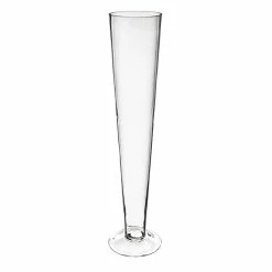Cheap 😀 Modern Vase And Gift Pack Of 12 PCS Clear Glass Trumpet Vase D-4.5" H-20" 👏