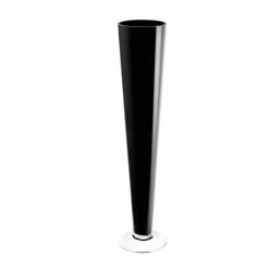 Cheap 😉 Modern Vase And Gift Pack Of 12 PCS Black Glass Trumpet Vase D-4.5" H-24" 👍