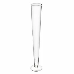 Outlet 🌟 Modern Vase And Gift Pack Of 6 PCS Clear Glass Trumpet Vase D-4.5" H-32" 🌟