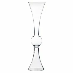 Cheap 🎉 Modern Vase And Gift Pack Of 6 PCS Clear Glass Reversible Trumpet D-6" H-24" 🔥