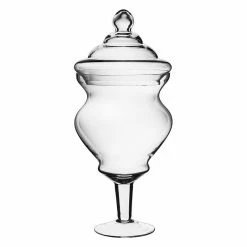 Best reviews of ✔️ Modern Vase And Gift Pack Of 2 PCS Clear Glass Apothecary Jar H-23" O-8.5" D-9" 😍