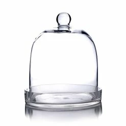 Best deal βοΈ Modern Vase And Gift Pack Of 2 PCS Clear Glass Cloche Bell Jar With Glass Plate D-8.75" H-11" β