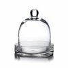 Brand new 🔔 Modern Vase And Gift Pack Of 2 PCS Clear Glass Cloche Bell Jar With Glass Plate D-7" H-8" 😀