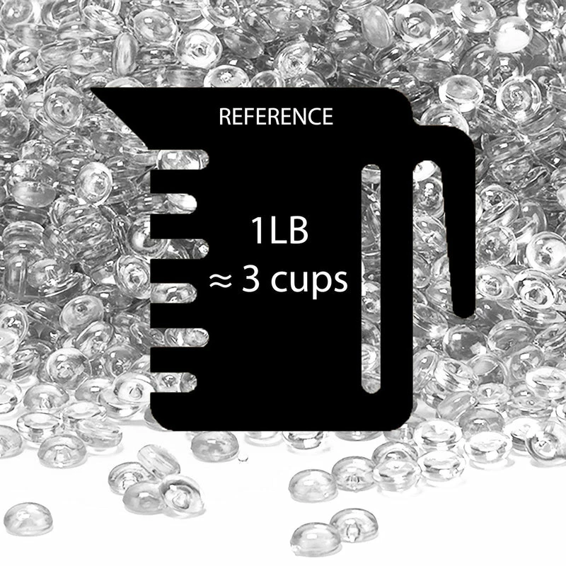 Outlet β Modern Vase And Gift Pack Of 18 LBS Clear Acrylic Vase Filler Rain Drop D-0.25" π - Image 2