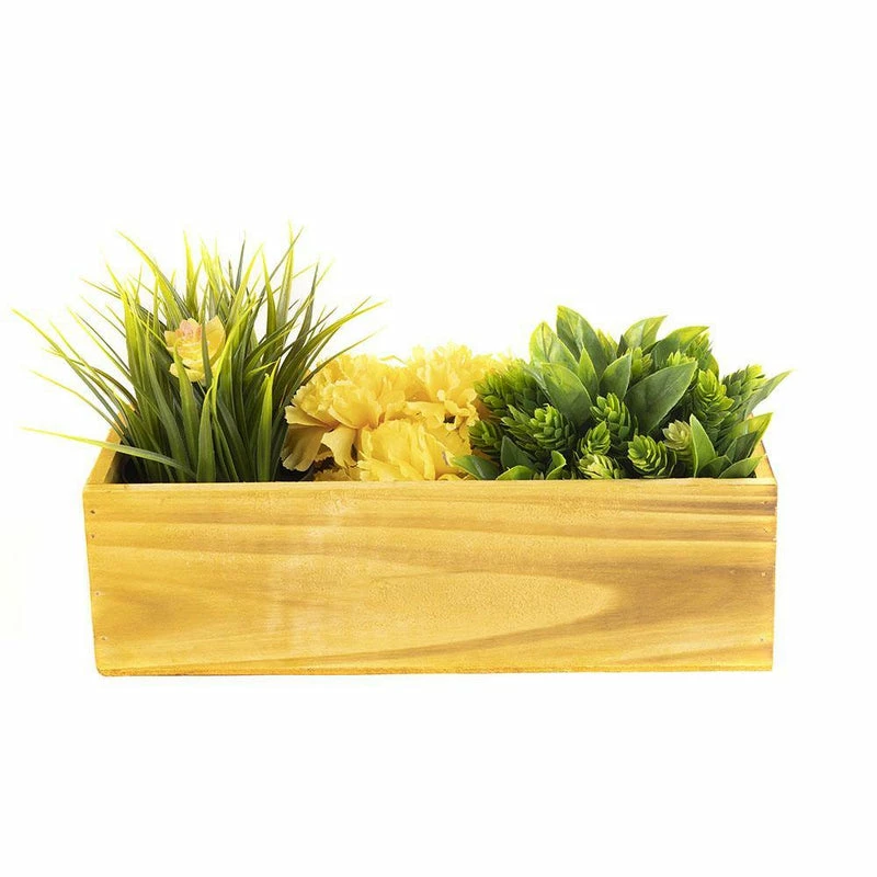 Best Sale โ๏ธ Modern Vase And Gift 12 PCS Unfinished Wooden Rectangle Plant Box With Plastic Liner O-13"X5" H-4" - Pack Of 12 PCS ๐ฅ - Image 7