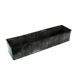 Top 10 ✨ Modern Vase And Gift Pack Of 8 PCS Iron Grey Finish Zinc Metal Rectangle Planter Box O-20"X5" H-4" ⌛