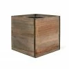 Flash Sale ⭐ Modern Vase And Gift Pack Of 24 PCS Natural Wooden Cube Plant Box With Zinc Metal Liner O-4" H-4" ✨