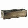 Promo 👍 Modern Vase And Gift Pack Of 12 PCS Natural Wooden Rectangle Plant Box With Zinc Metal Liner O-5"X12" H-4" 🤩