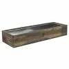 Best Pirce 😍 Modern Vase And Gift Pack Of 8 PCS Natural Wooden Rectangle Plant Box With Zinc Metal Liner O-6"X18" H-3" 🛒