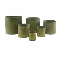 Deals ⌛ Modern Vase And Gift Pack Of 12 SETS Rustic Steel Zinc Metal Cylinder Planter Vases Set Of 6 🥰
