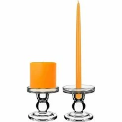 Budget 🔔 Modern Vase And Gift Pack Of 24 PCS Clear Glass Pillar Candle Holder O-3.25" H-3.75" 🛒
