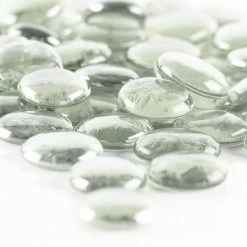 Cheap β€οΈ Modern Vase And Gift Pack Of 44 LBS Clear Glass Vase Filler Flat Gem Stone D-1" β¨