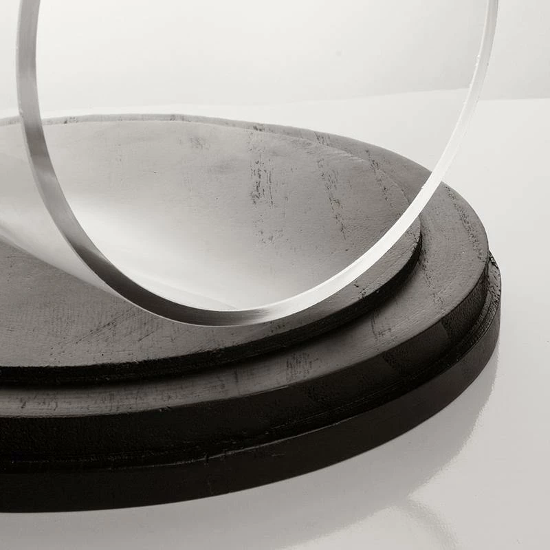 Best Sale β¨ Modern Vase And Gift Pack Of 4 PC Clear Glass Cloche Dome With Black Wood Base D-7" H-11" π - Image 5