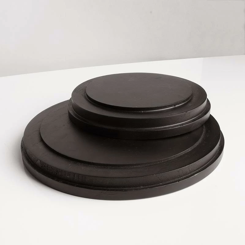 Best Sale β¨ Modern Vase And Gift Pack Of 4 PC Clear Glass Cloche Dome With Black Wood Base D-7" H-11" π - Image 6