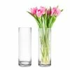 Brand new ❤️ Modern Vase And Gift Pack Of 12 PCS Clear Glass Cylinder Vase D-4" H-12" ❤️