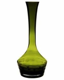 Hot Sale 🎁 Modern Vase And Gift Olive Green Glass Teardrop Style 2 Vase H-14.5" - Pack Of 6 PCS 👏