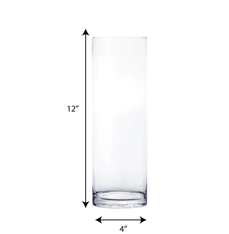 Brand new ❤️ Modern Vase And Gift Pack Of 12 PCS Clear Glass Cylinder Vase D-4" H-12" ❤️ - Image 3