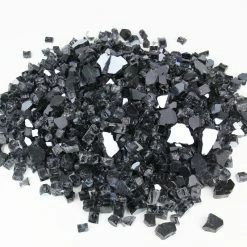 Flash Sale 🎉 Modern Vase And Gift Pack Of 30 LBS Black Tempered Glass Reflective Fire Glass 0.5" ⌛