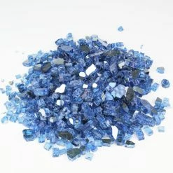 Coupon 🧨 Modern Vase And Gift Pacific Blue Tempered Glass Reflective Fire Glass 0.5" - Pack Of 30 LBS 🌟