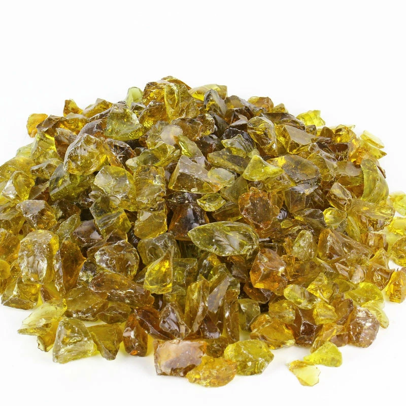 Best Sale π Modern Vase And Gift Pack Of 30 LBS Amber Tempered Glass Pebble Fire Glass 0.5"-1" β¨ - Image 3