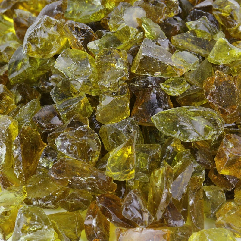 Best Sale π Modern Vase And Gift Pack Of 30 LBS Amber Tempered Glass Pebble Fire Glass 0.5"-1" β¨ - Image 5