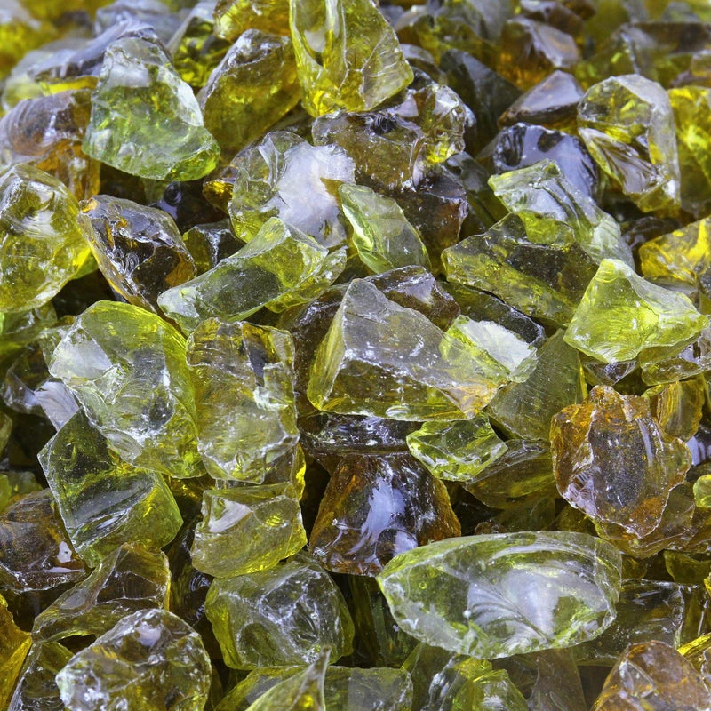 Best Sale π Modern Vase And Gift Pack Of 30 LBS Amber Tempered Glass Pebble Fire Glass 0.5"-1" β¨ - Image 7