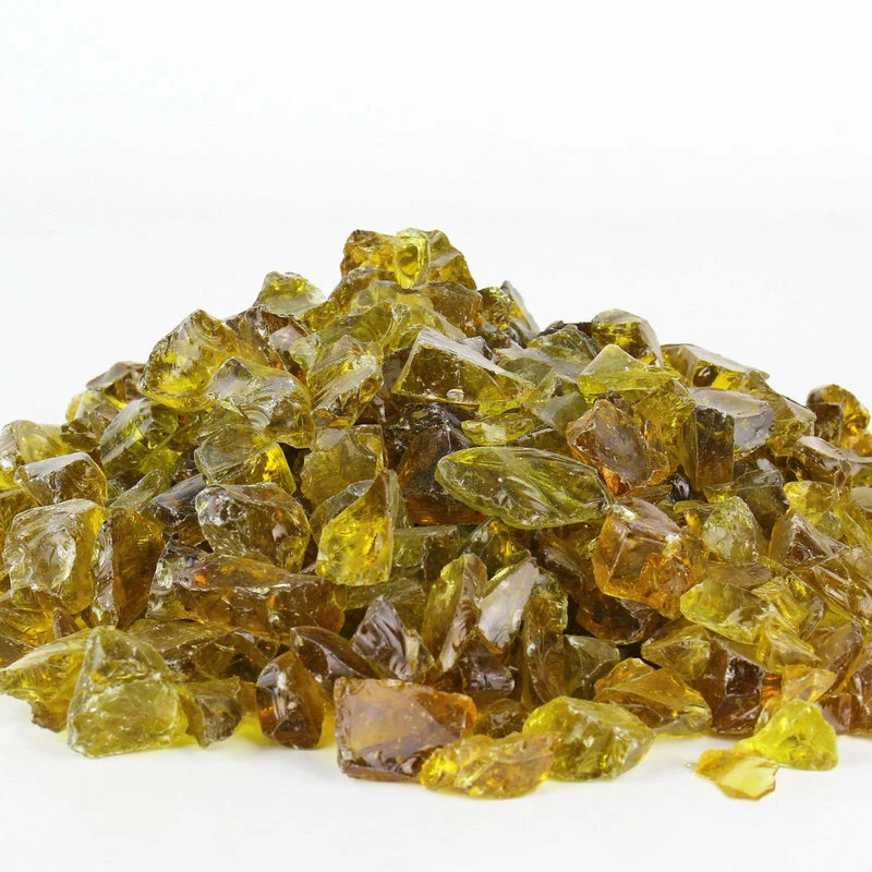 Best Sale π Modern Vase And Gift Pack Of 30 LBS Amber Tempered Glass Pebble Fire Glass 0.5"-1" β¨ - Image 8