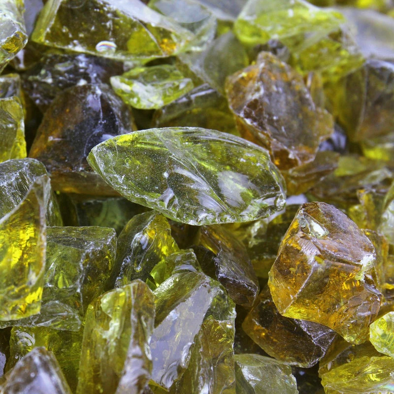 Best Sale π Modern Vase And Gift Pack Of 30 LBS Amber Tempered Glass Pebble Fire Glass 0.5"-1" β¨ - Image 9