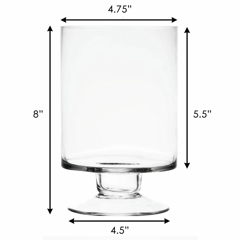 Deals π Modern Vase And Gift Pack Of 12 PCS Clear Glass Contemporary Candle Holder D-4.75" H-8" β - Image 4