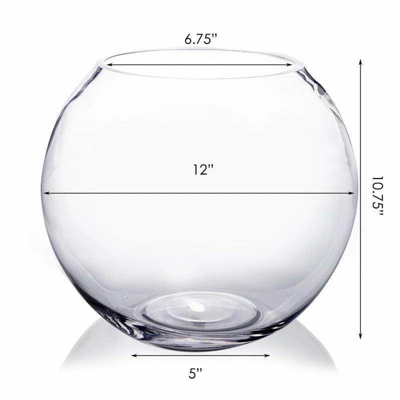 Brand new 🥰 Modern Vase And Gift Pack Of 2 PCS Clear Glass Bubble Bowl H-10" O-6" D-12" 🥰 - Image 2
