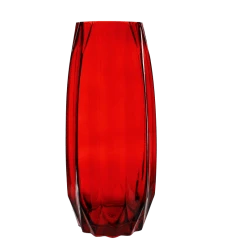 Cheap ❤️ Modern Vase And Gift Pack Of 6 PCS Red Glass Geometric Vase O-3.5" D-12" 😍