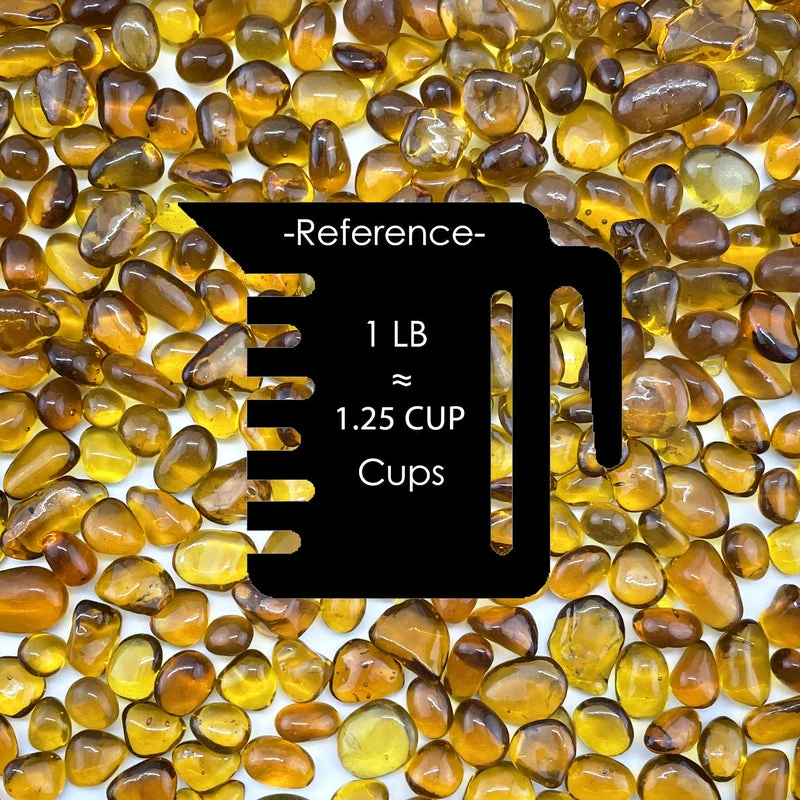 Cheap ๐ Modern Vase And Gift Pack Of 40 LBS Amber Sea Glass Pebbles ๐ฏ - Image 4