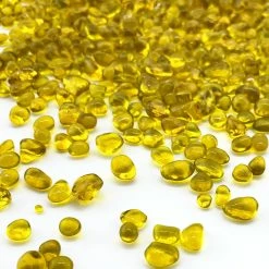 Cheap 🧨 Modern Vase And Gift Pack Of 40 LBS Yellow Glass Pebbles 🤩