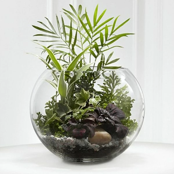 Brand new 🥰 Modern Vase And Gift Pack Of 2 PCS Clear Glass Bubble Bowl H-10" O-6" D-12" 🥰 - Image 3