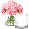 Buy 😉 Modern Vase And Gift Pack Of 4 PCS Clear Glass Cylinder Vase D-8" H-8" 🎁