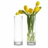Budget 💯 Modern Vase And Gift Pack Of 6 PCS Clear Glass Cylinder Vase D-4" H-14" ❤️