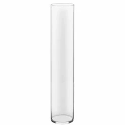 Cheapest 💯 Modern Vase And Gift Pack Of 4 PCS Clear Glass Cylinder Vase D-6" H-32" 🔥