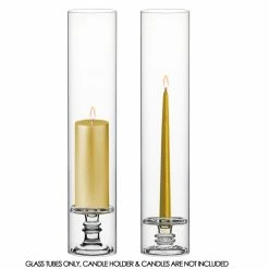 Budget 🔔 Modern Vase And Gift Pack Of 6 PCS Clear Glass Open Ended Hurricane Tube D-4.75" H-24" 🤩
