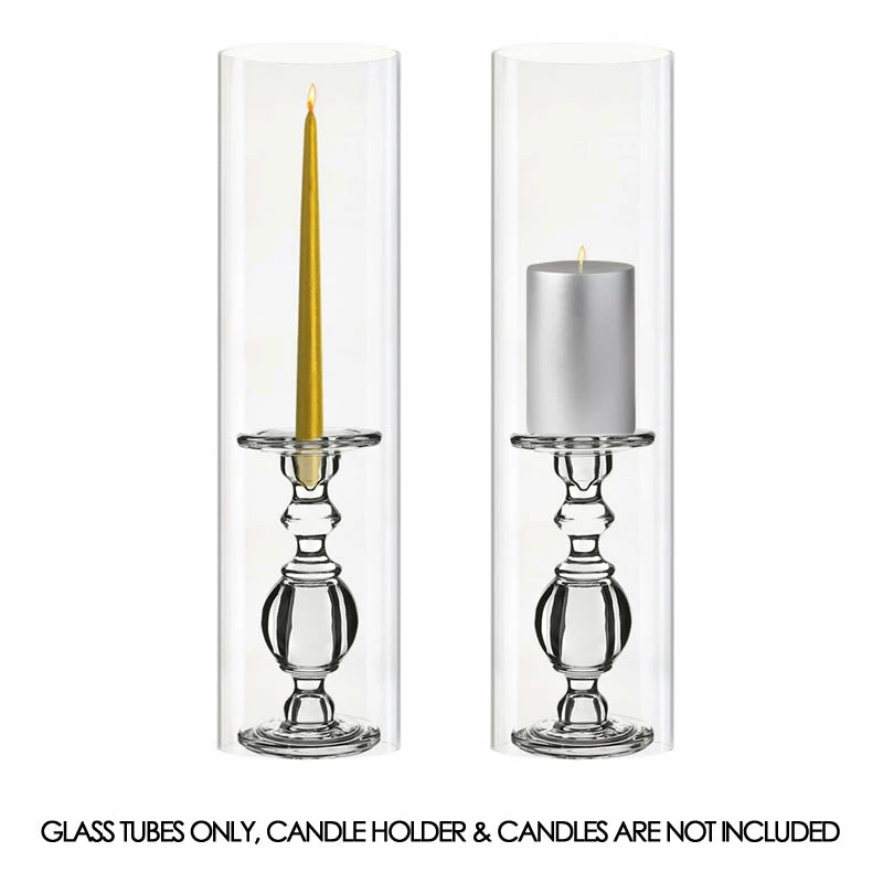 Wholesale β Modern Vase And Gift Pack Of 4 PCS Clear Glass Open Ended Hurricane Tube D-6" H-24" βοΈ