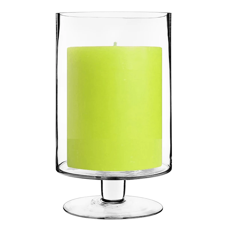 Outlet β Modern Vase And Gift Pack Of 4 PCS Clear Glass Contemporary Candle Holder D-8" H-13.5" π - Image 4