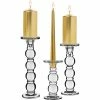 Cheap 🔥 Modern Vase And Gift Pack Of 4 SETS Clear Glass Pillar Candle Holder O-3.5" Set Of 3 Height 🧨