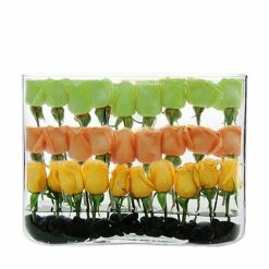 Buy 🔥 Modern Vase And Gift Pack Of 4 PCS Clear Glass Oval Rounded Rectangle Vase O-16"X3" H-12" 🎉