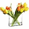 Top 10 ⌛ Modern Vase And Gift Pack Of 6 PCS Clear Glass Rectangle Vase O-8"X2.4" H-8" 👏