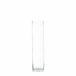 Promo ✔️ Modern Vase And Gift Pack Of 6 PCS Clear Glass Square Vase O-3.15" H-14" ✨