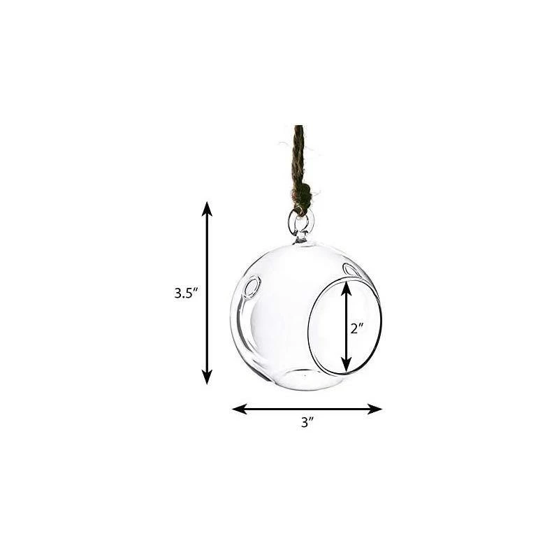 Budget ๐ Modern Vase And Gift 72 PCS Clear Glass Hanging Orbs D-3" H-3.5" โจ - Image 2