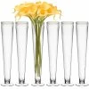 Budget 🌟 Modern Vase And Gift Pack Of 12 PCS Clear Glass Trumpet Vase D-4.5" H-24" 🔥