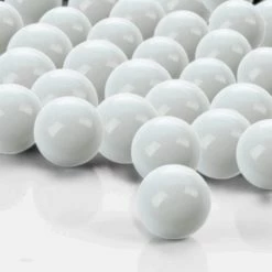 Flash Sale 😍 Modern Vase And Gift White Glass Vase Filler Round Marble D-0.6" - Pack Of 44 LBS ⭐