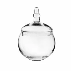Best Sale ✔️ Modern Vase And Gift Pack Of 4 PCS Clear Glass Apothecary Jar H-10" O-5.75" D-6" ✨