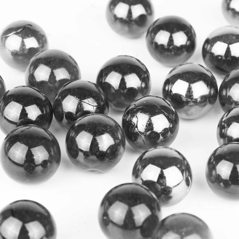 New π Modern Vase And Gift Pack Of 42 LBS Black Glass Vase Filler Large Round Marble D-0.87" π - Image 7